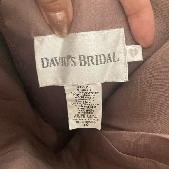 Davids Bridal Bridesmaids Gowns Bundle Of 3  Chocolate Brown - Picture 7 of 10
